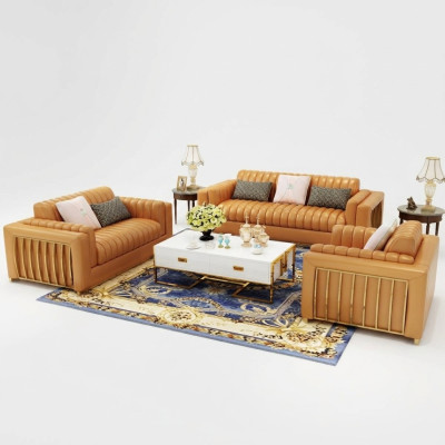 Luxury Leather Sofa Couch Living Landscape Suite Design Modern Sofas Sofa 3+2+1 New