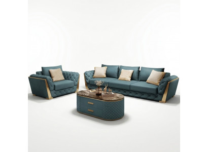 3-seater sofa living landscape sofas couch upholstery set fabric modern leather