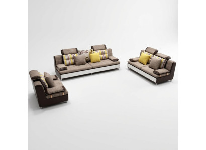 Fabric Textile Sofa Couch Living Area Sofa Set 3+2+1 Set Design Sofas New