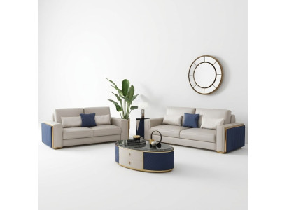 Sofa set 3+2+1 set coffee table design sofas leather sofa couch living landscape