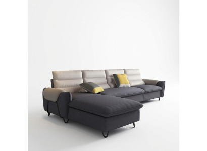 Living area couch upholstery textile fabric leather seating suite L-shape corner corner sofa