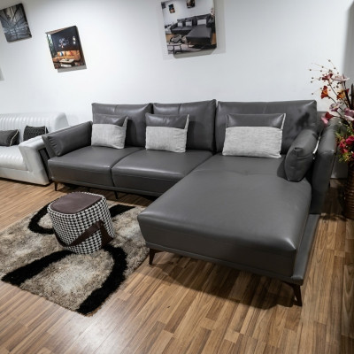 Corner sectional L-shaped living landscape sofa couch upholstery set fabric leather sofas
