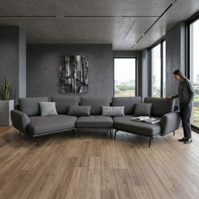 Sectional sofa L-shape living landscape sofa couch padded sofas suite leather sofa couches