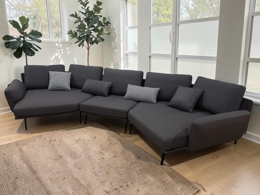 Sectional sofa L-shape living landscape sofa couch padded sofas suite leather sofa couches