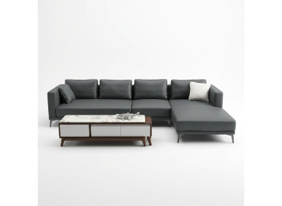 Corner sectional L-shaped lounge sofa couch upholstery fabric sofas leather
