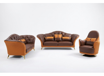 Sofa set 3+2+1 seater living room landscape sofa couch upholstery set leather sofa