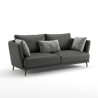 Three-seater design sofa couch upholstered sofa leather sofa modern relax club 3-seater