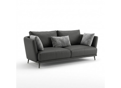 Three-seater design sofa couch upholstered sofa leather sofa modern relax club 3-seater