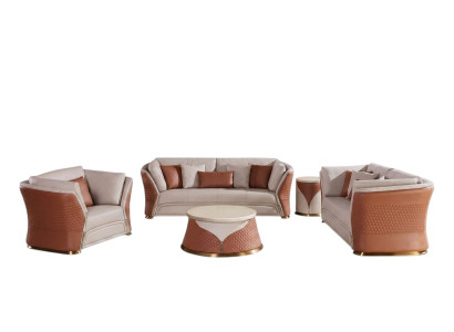 Couches Sofas Upholstery Leather Set of 3 and 2-Seater Sofa Suites Designer Furniture