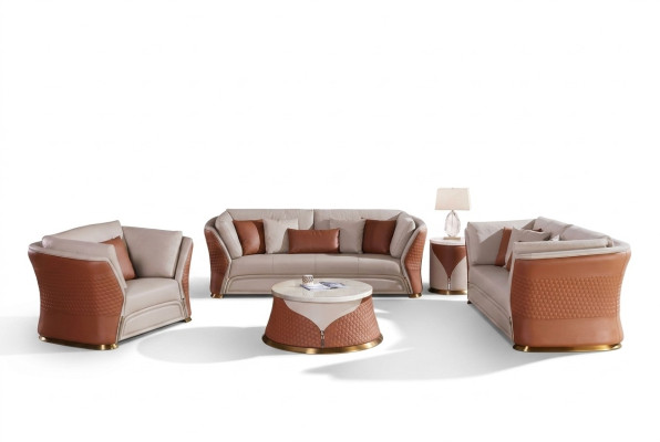 Living room sofa upholstered sofa set 3+2+1 seater side table coffee table