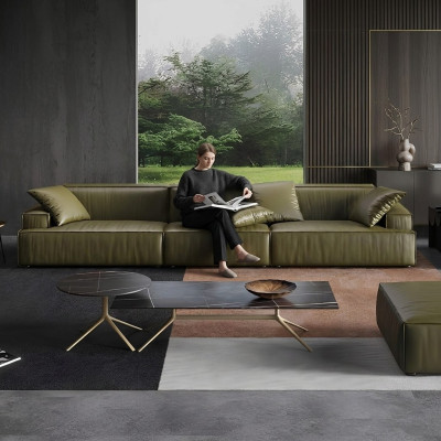 Leather sofa 6-seater XXL couch big sofa lounging sofas couch suites