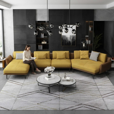 Corner sofa L-shape living landscape sofa couch upholstery corner suite leather sofas new