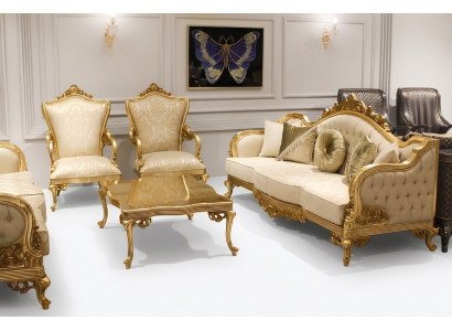 Designer sofa set 3+1 seater couch set textile complete living room set new