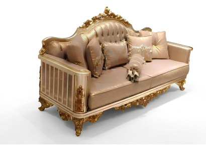 Three-piece sofa set, fabric full set, sofa chair, wooden Chesterfield