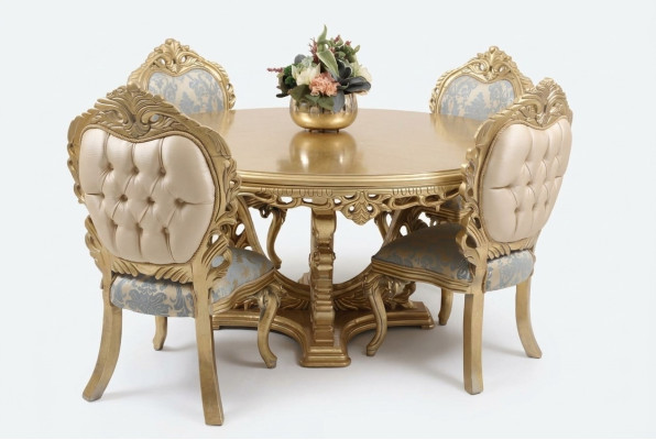 Dining room set 4 chairs set dining room designer wooden chair suite round table new