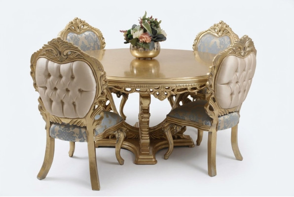 Luxurious Round Dining Table Design Classic Dining Room Tables Furniture Gold New