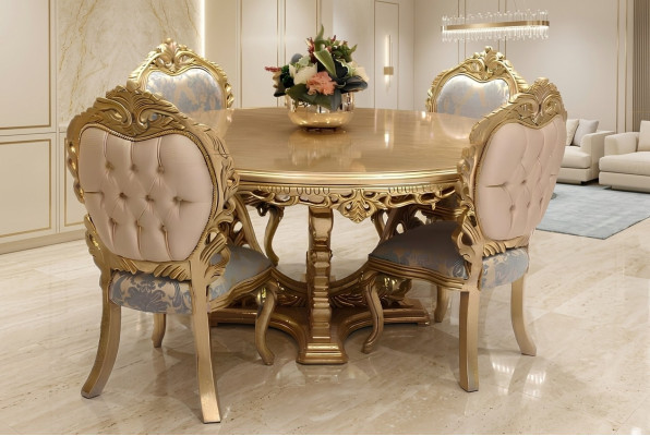 Set of 6 Chairs Dining Room Designer Wood Chair Antique Style Luxury Chairs New