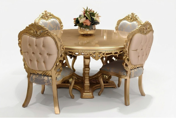 Set of 6 Chairs Dining Room Designer Wood Chair Antique Style Luxury Chairs New