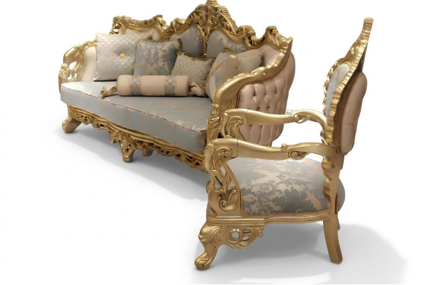 Classic sofa set 3+3+1 seater Chesterfield relax armchair furniture sofa new