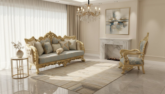 Classic sofa set 3+1+1 seater sofa 3-piece complete set relax 2x armchair 3-piece.
