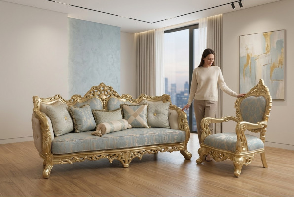 Sofa set 3+1 seater armchair Chesterfield suite relax armchair furniture