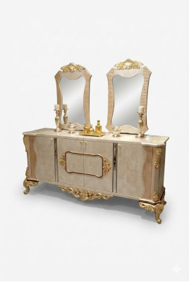 Dresser Mirror Wood Furniture Sideboard Dresser Cabinet Luxury Furniture Wood New