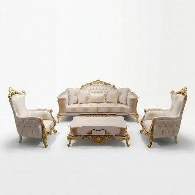 Sofa set 3311 seater sofa living room set Chesterfield armchair fabric new