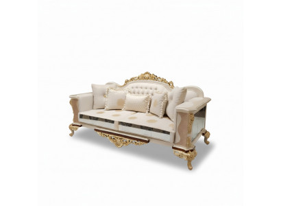 Luxury Sofa Set 3+3 Seater Fabric Designer Chesterfield Sofa 2x 3 Seater New