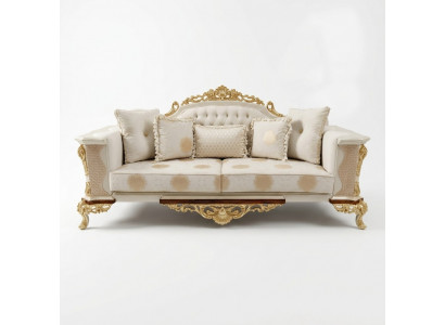 Three-seater design sofa 3-seater couches textile Chesterfield sofa 3-seater fabric new