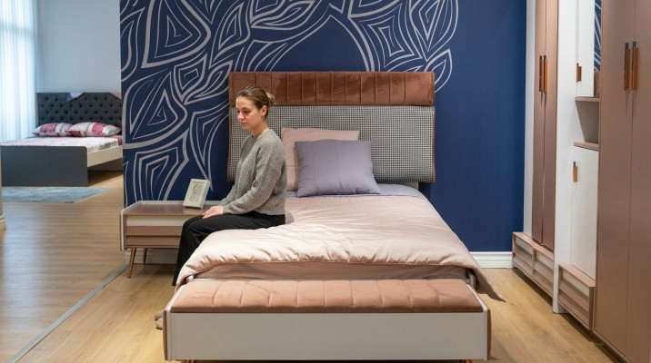 Modern children's bed youth room bed 207 x 120 cm children's room new
