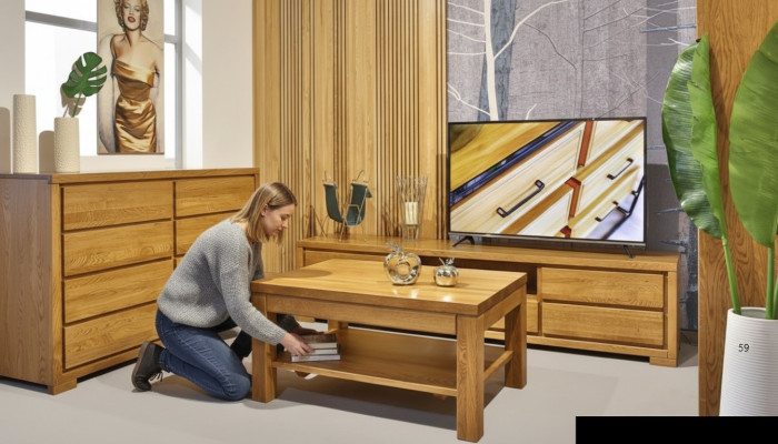 Side Table Coffee Table Real Wood Solid Furniture Oak 120x80cm New Tables