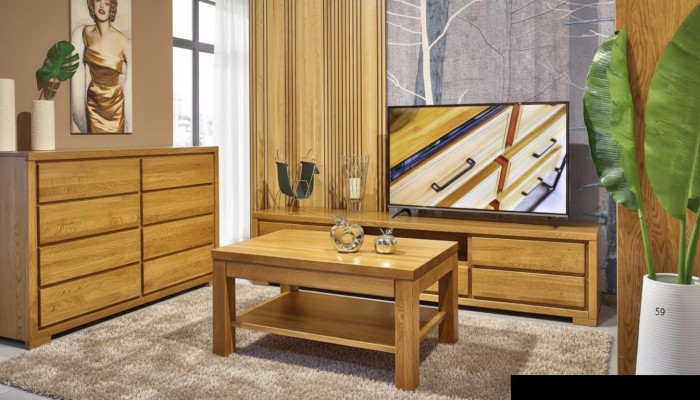 Side Table Coffee Table Real Wood Solid Furniture Oak 120x80cm New Tables