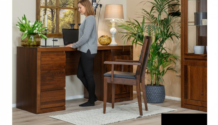 Office set suite furnishing table + chair solid wood furniture oak solid wood