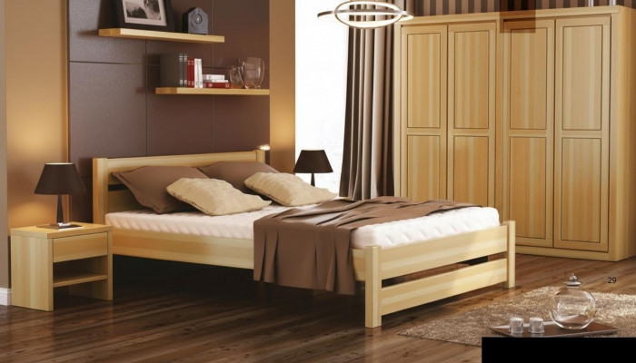 Bedroom set complete 5-piece. Bed real nightstands solid wood furniture new