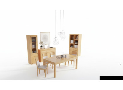 Living room suite group 8-piece set sideboard 4 armchairs display cabinet new