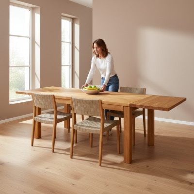 Dining Room Dining Table Solid Tables Table 140x90cm Real Wood Solid Wood New Furniture