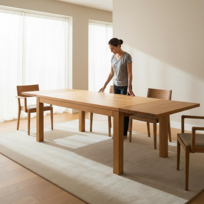 Dining table, solid tables, furniture, dining room table 160x90 cm, real wood, solid wood, new
