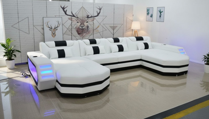 Leather Sofa Modern Upholstery Leather Living Landscape Design Corner Sofa Couch White