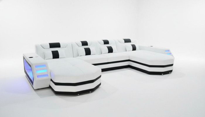 Leather Sofa Modern Upholstery Leather Living Landscape Design Corner Sofa Couch White