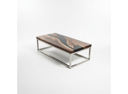 River Table Epoxy Resin Coffee Table Real Solid Wood Tables 120x60