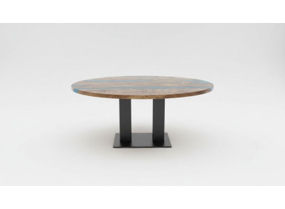 Round dining table river table real wood river table 150 cm tables epoxy resin