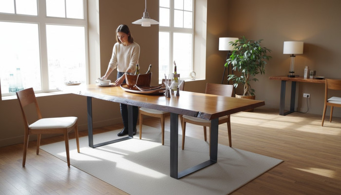 Contemporary Table Dining Table Kitchen Table Handcrafted Contemporary