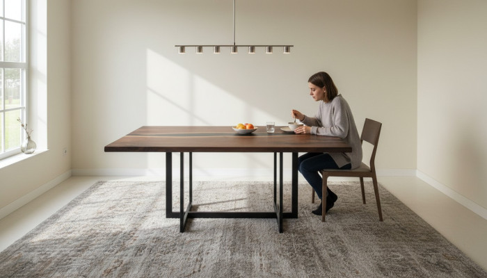Massive oak wood table conference big XXL dining room kitchen tables
