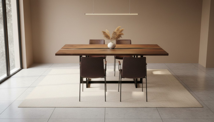 Massive oak wood table conference big XXL dining room kitchen tables