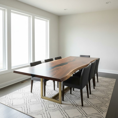 River table dining table solid wood tables 240x100 epoxy resin sea