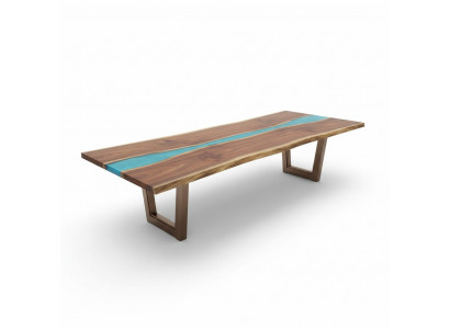 Dining table river table genuine wood river table 260x100 solid tables