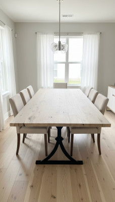 Real Wood Epoxy Resin Dining Table River Table 260x90 New Solid Tables