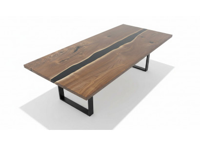 Dining table tables epoxy resin solid furniture epoxy table waterfall real wood