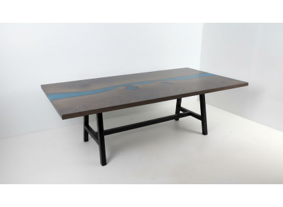 Epoxy Resin Dining Table River Table Real Solid Wood Tables 220x100