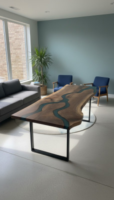 Dining table River Table real wood decor river table solid epoxy resin tables